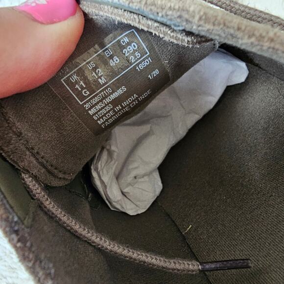 NEW Clarks Men's Paulson Leather Suede Wingtip Oxfords Size 12M Gray Lace Up - Picture 6 of 8